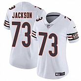 Women's Chicago Bears #73 Jonah Jackson White 2025 Vapor Stitched Jersey Dzhi,baseball caps,new era cap wholesale,wholesale hats